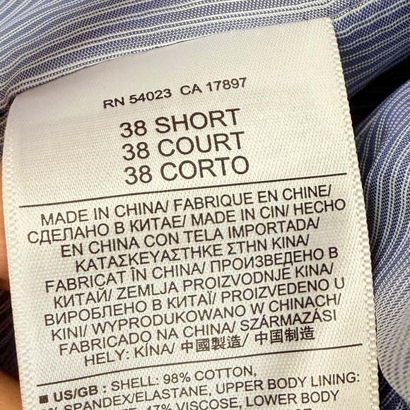 Banana Republic Blue Corduroy Blazer Men’s 38 Short Tailored Fit Sport Coat - Picture 5 of 7